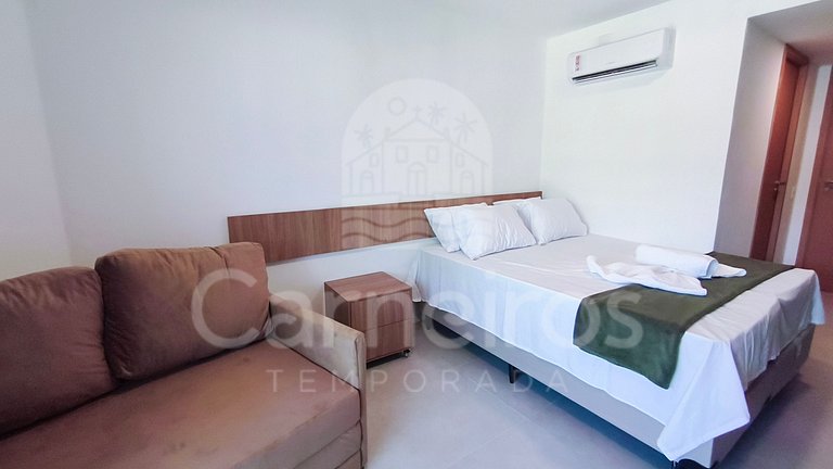 Studio no Carneiros Atlântico - Pé na areia (D120)