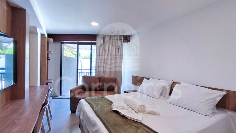 Studio no Carneiros Atlântico - Pé na areia (D009)