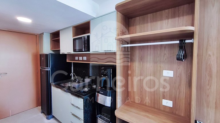 Studio no Carneiros Atlântico - Pé na areia (D132)