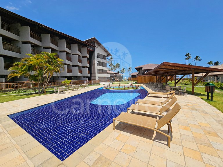 Studio no Carneiros Atlântico - Pé na areia (D324)