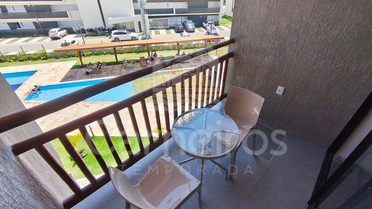 Studio no Carneiros Atlântico - Pé na areia (D206)