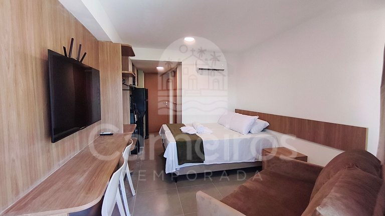 Studio no Carneiros Atlântico - Pé na areia (D206)