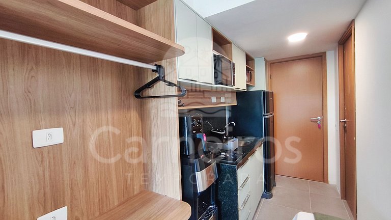 Studio no Carneiros Atlântico - Pé na areia (D206)