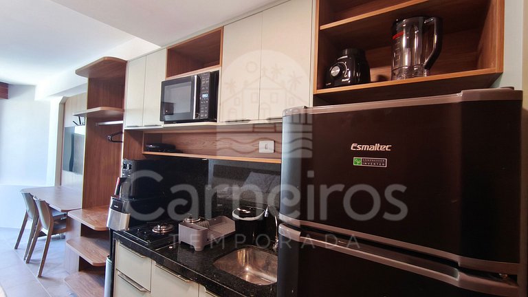 Studio no Carneiros Atlântico - Pé na areia (D206)