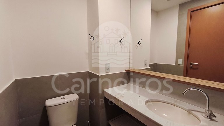 Studio no Carneiros Atlântico - Pé na areia (D206)