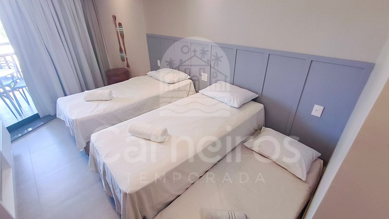 Studio no Carneiros Atlântico - Pé na areia (D232)