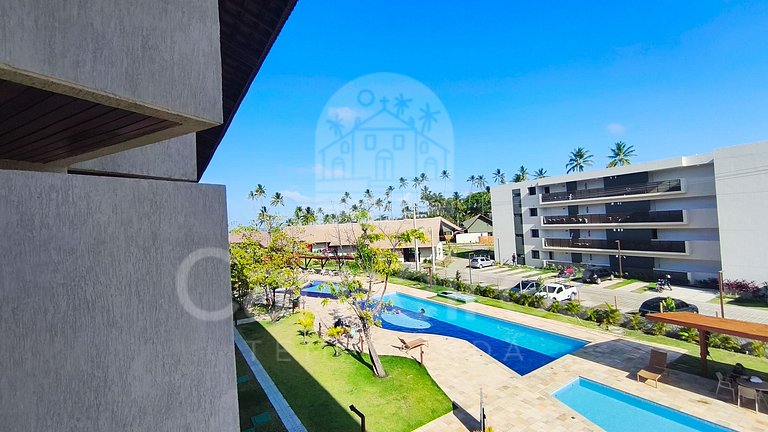 Studio no Carneiros Atlântico - Pé na areia (D208)