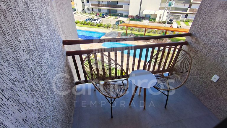 Studio no Carneiros Atlântico - Pé na areia (D208)