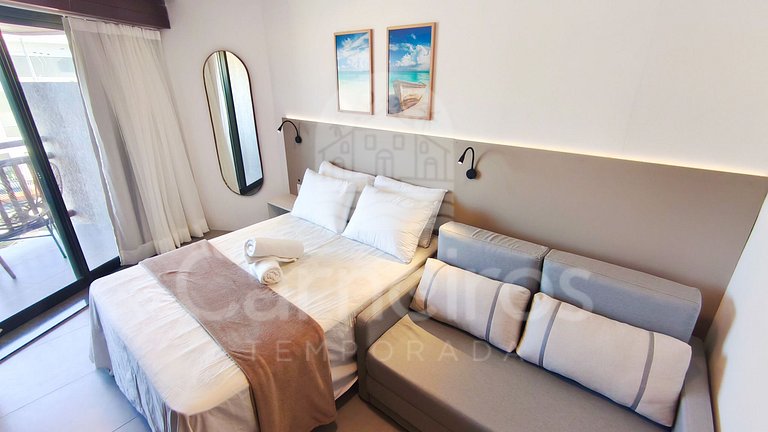 Studio no Carneiros Atlântico - Pé na areia (D208)