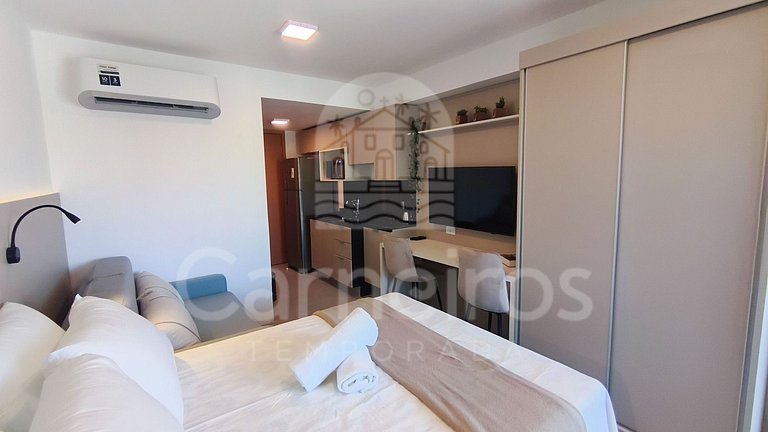 Studio no Carneiros Atlântico - Pé na areia (D208)