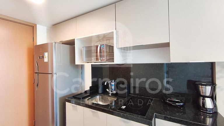 Studio no Carneiros Atlântico - Pé na areia (D208)