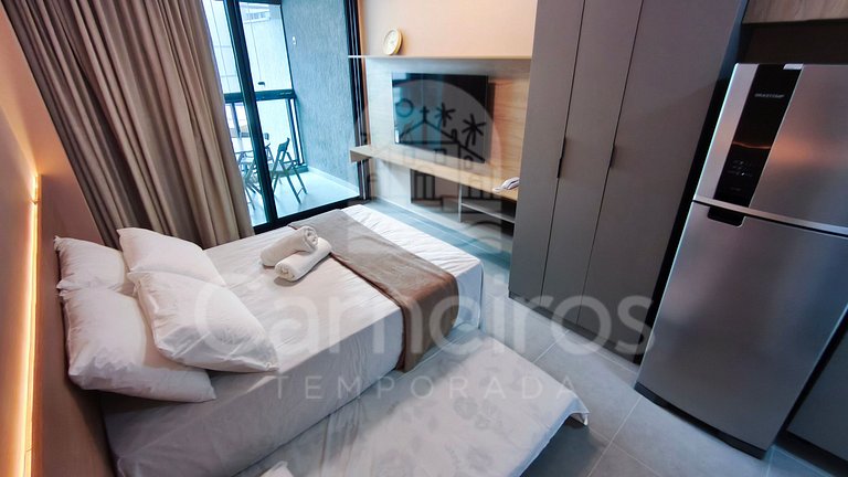 Studio Vista Piscina e Mar Lateral - Nomar (B09-D)