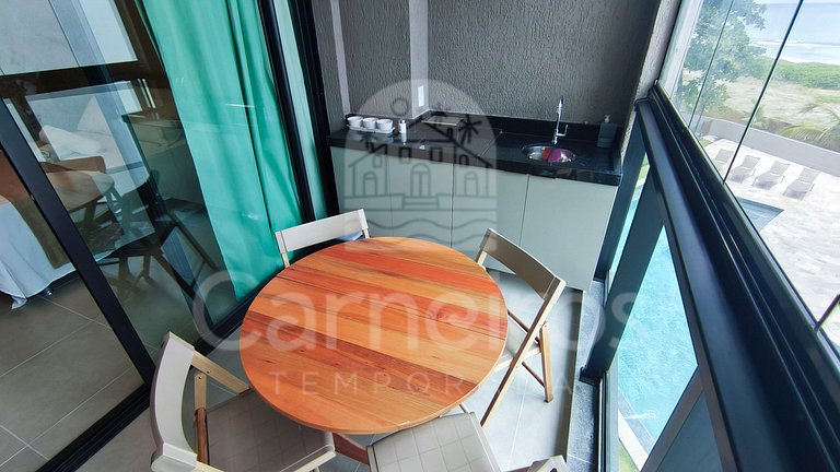 Studio Vista Piscina e Mar Lateral - Nomar (B09-D)