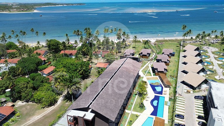 Studio no Carneiros Atlântico - Pé na areia (D206)