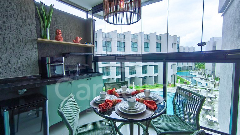 Studio Beira-Mar no Nomar Beach (B03-C)