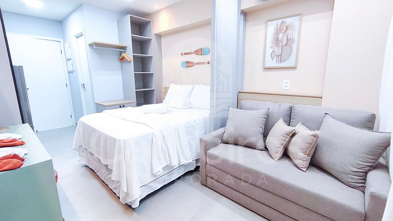 Studio Beira-Mar no Nomar Beach (B03-C)