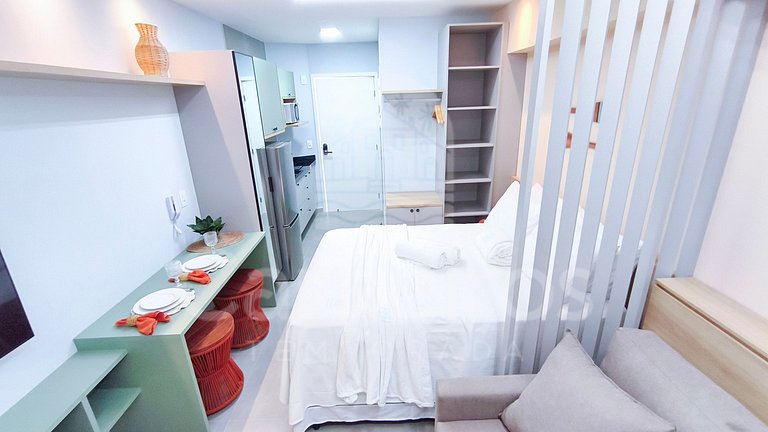 Studio Beira-Mar no Nomar Beach (B03-C)