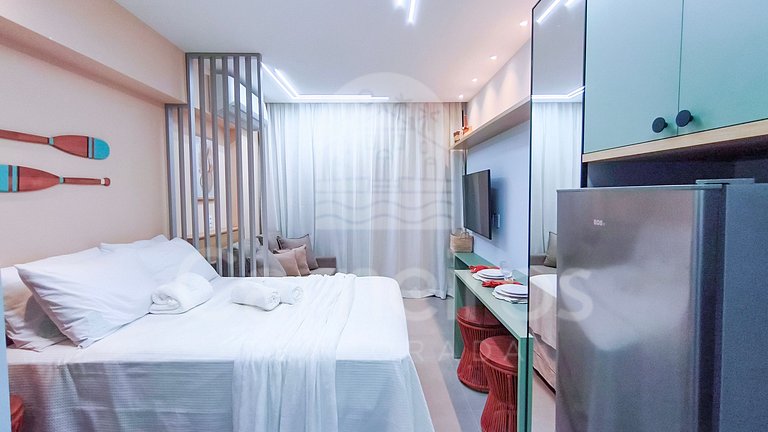 Studio Beira-Mar no Nomar Beach (B03-C)