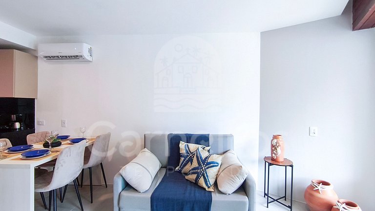 Apto no Carneiros Atlântico - Pé na areia (D019)