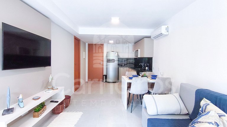 Apto no Carneiros Atlântico - Pé na areia (D019)