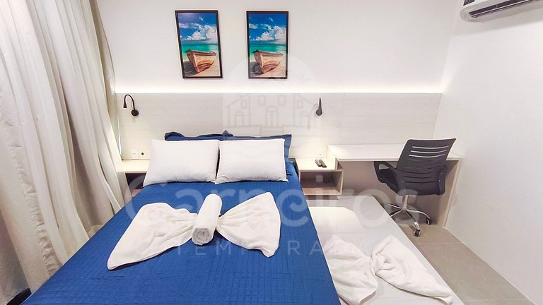 Apto no Carneiros Atlântico - Pé na areia (D019)