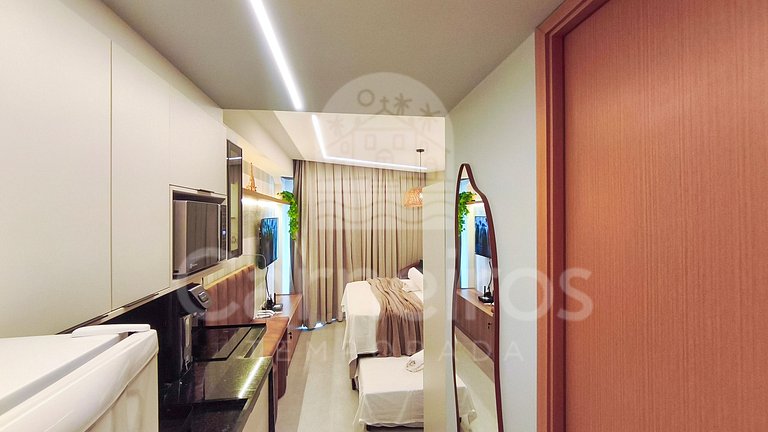 Studio no Carneiros Atlântico - Pé na areia (D228)