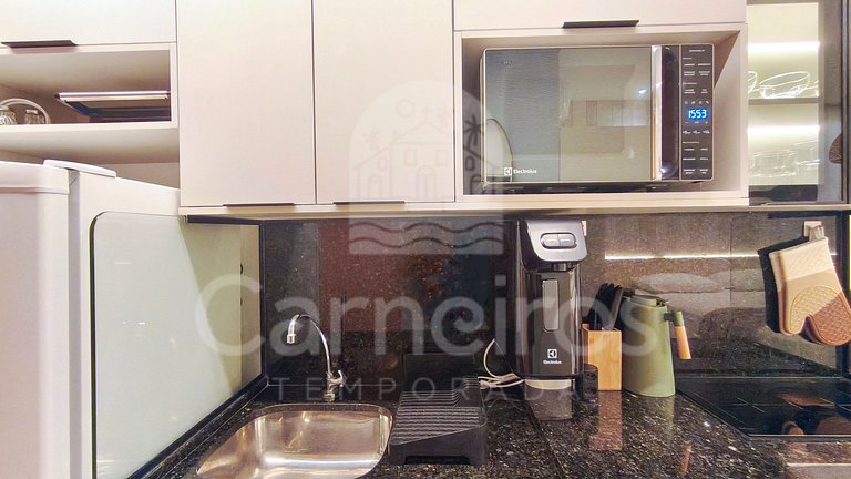 Studio no Carneiros Atlântico - Pé na areia (D228)