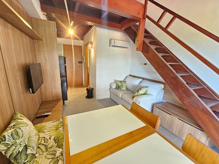 Carneiros | Flat Beira-mar Completo (D323)