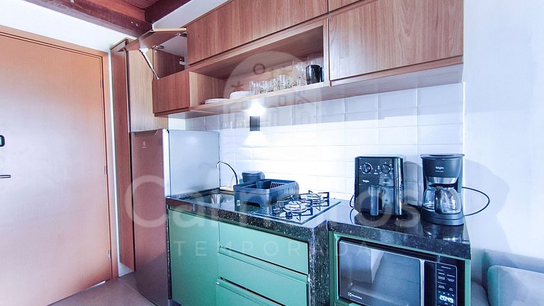 Studio no Carneiros Atlântico - Pé na areia (D324)