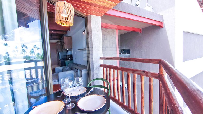 Studio no Carneiros Atlântico - Pé na areia (D324)