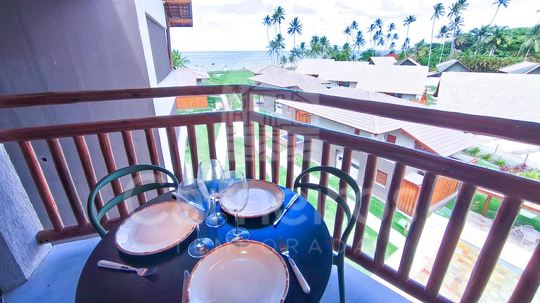 Studio no Carneiros Atlântico - Pé na areia (D324)