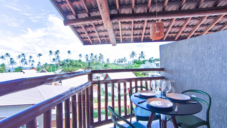 Studio no Carneiros Atlântico - Pé na areia (D324)