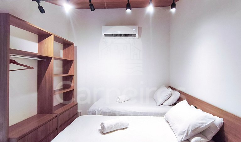 Studio no Carneiros Atlântico - Pé na areia (D324)