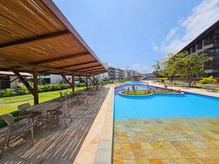 Apto no Carneiros Atlântico - Pé na areia (D019)