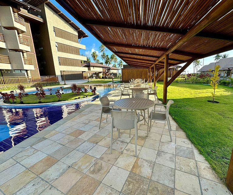 Apto no Carneiros Atlântico - Pé na areia (D019)