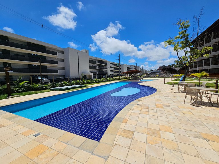 Apto no Carneiros Atlântico - Pé na areia (D019)