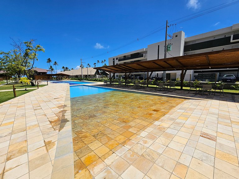 Apto no Carneiros Atlântico - Pé na areia (D019)