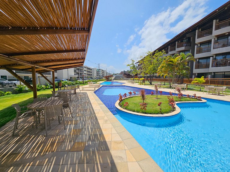 Apto no Carneiros Atlântico - Pé na areia (D019)