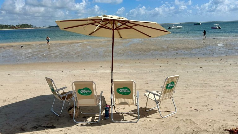 Apto no Carneiros Atlântico - Pé na areia (D019)