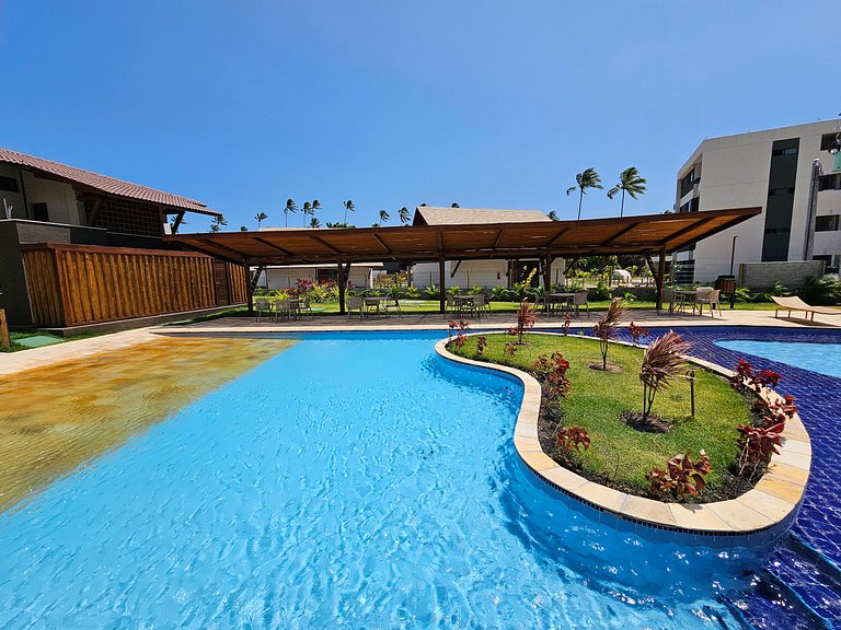 Apto no Carneiros Atlântico - Pé na areia (D019)