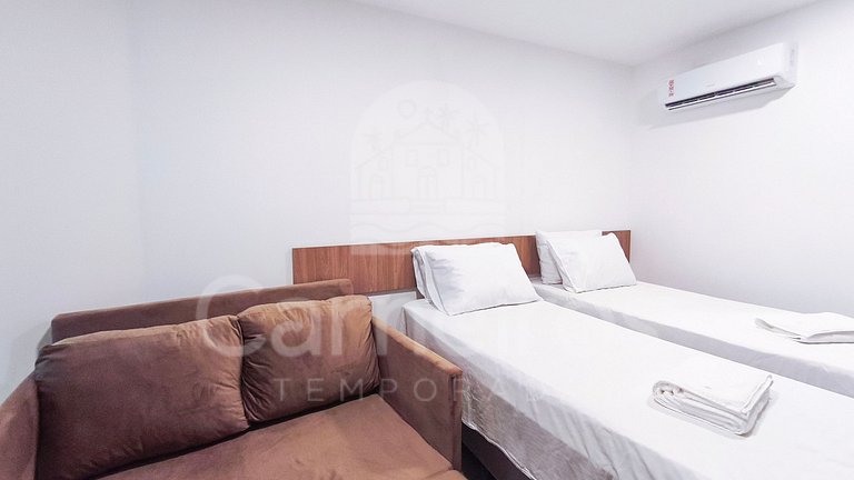 Studio no Carneiros Atlântico - Pé na areia (D120)