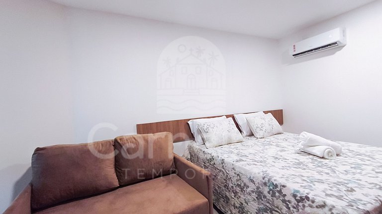 Studio no Carneiros Atlântico - Pé na areia (D120)