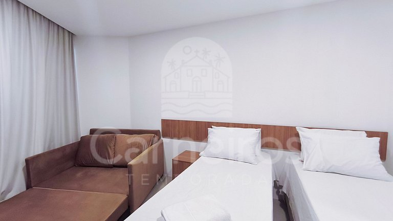 Studio no Carneiros Atlântico - Pé na areia (D112)