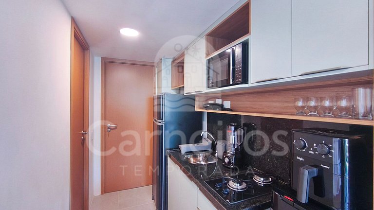 Studio no Carneiros Atlântico - Pé na areia (D112)