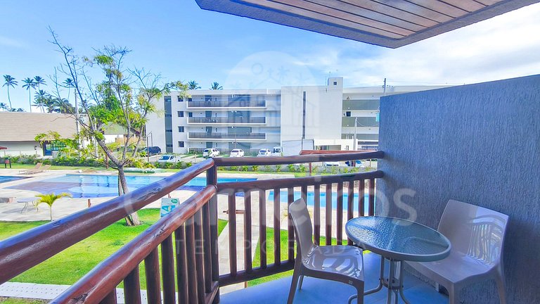 Studio no Carneiros Atlântico - Pé na areia (D112)