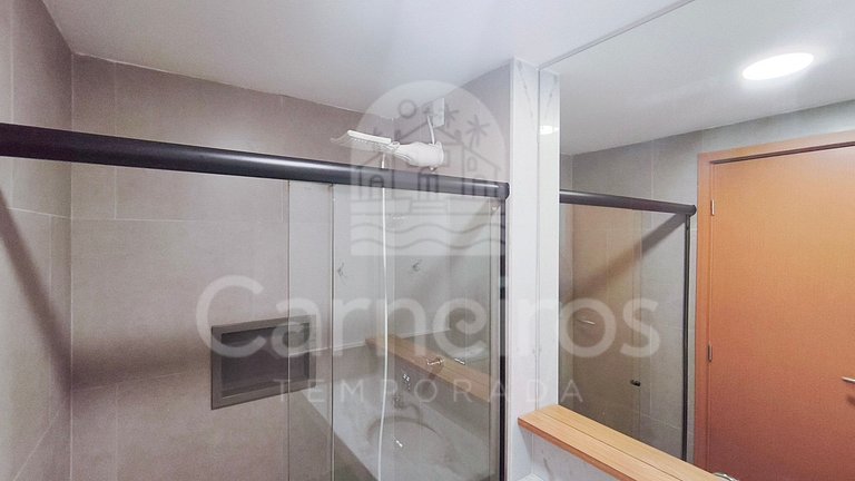 Studio no Carneiros Atlântico - Pé na areia (D112)