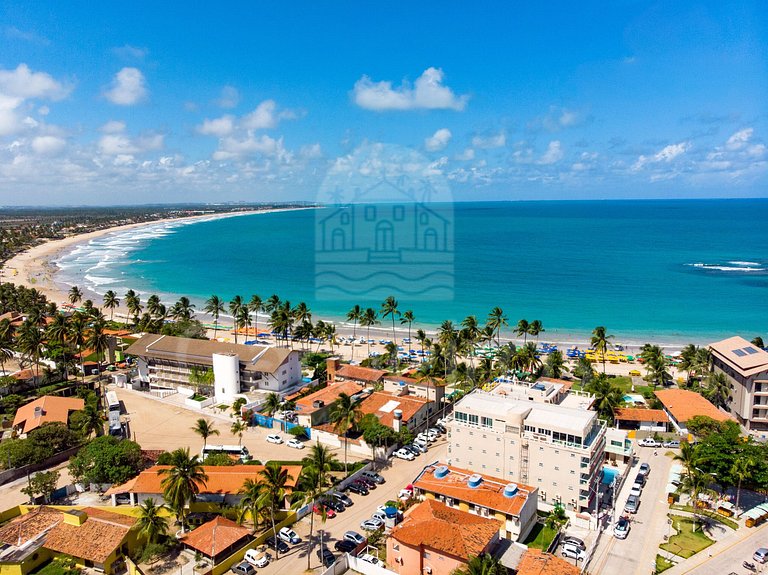 Flat 2 Quartos no Beach Class Muro Alto (B204)