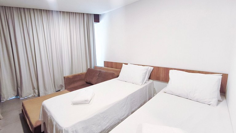 Studio no Carneiros Atlântico - Pé na areia (D009)