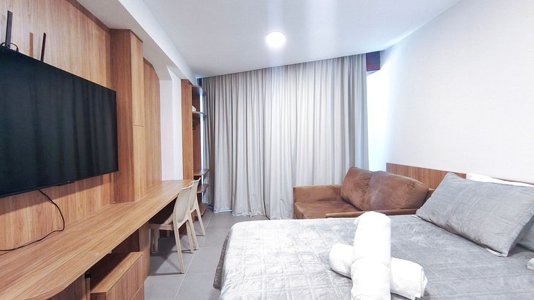 Studio no Carneiros Atlântico - Pé na areia (D009)