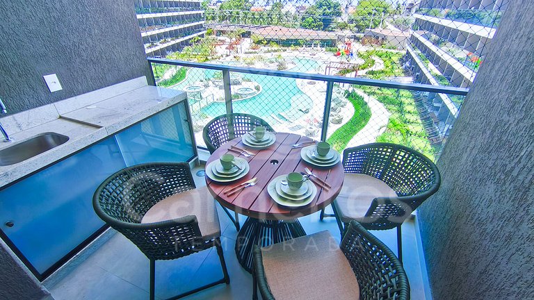 Studio Vista Piscina no Beach Class Verano (C15-2)